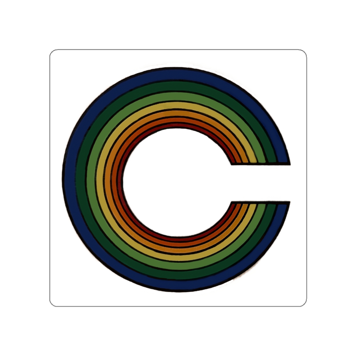 Canyon Surfboards C Rainbow Die-Cut Stickers