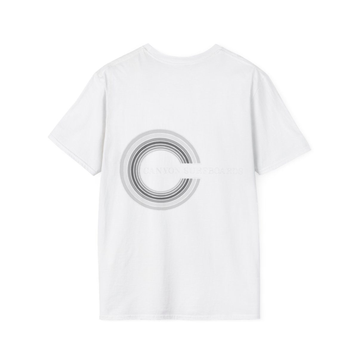 Copy of Unisex Canyon Surfboards Full Rainbow Inverse Softstyle T-Shirt - Image 14