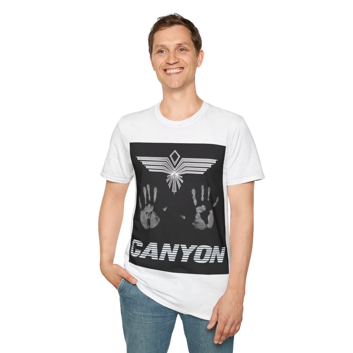Copy of Unisex Canyon Surfboards Full Rainbow Inverse Softstyle T-Shirt - Image 19