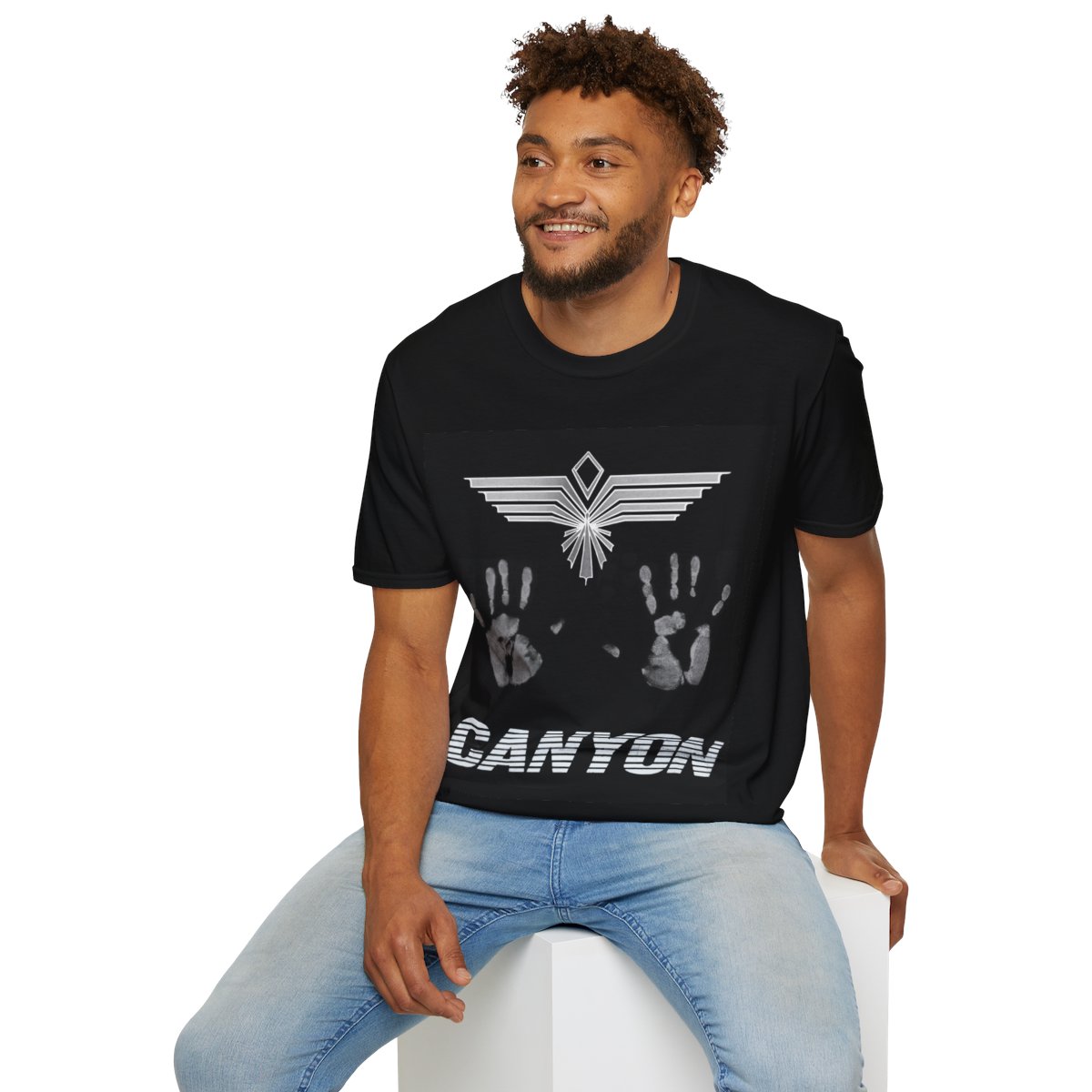 Copy of Unisex Canyon Surfboards Full Rainbow Inverse Softstyle T-Shirt - Image 12