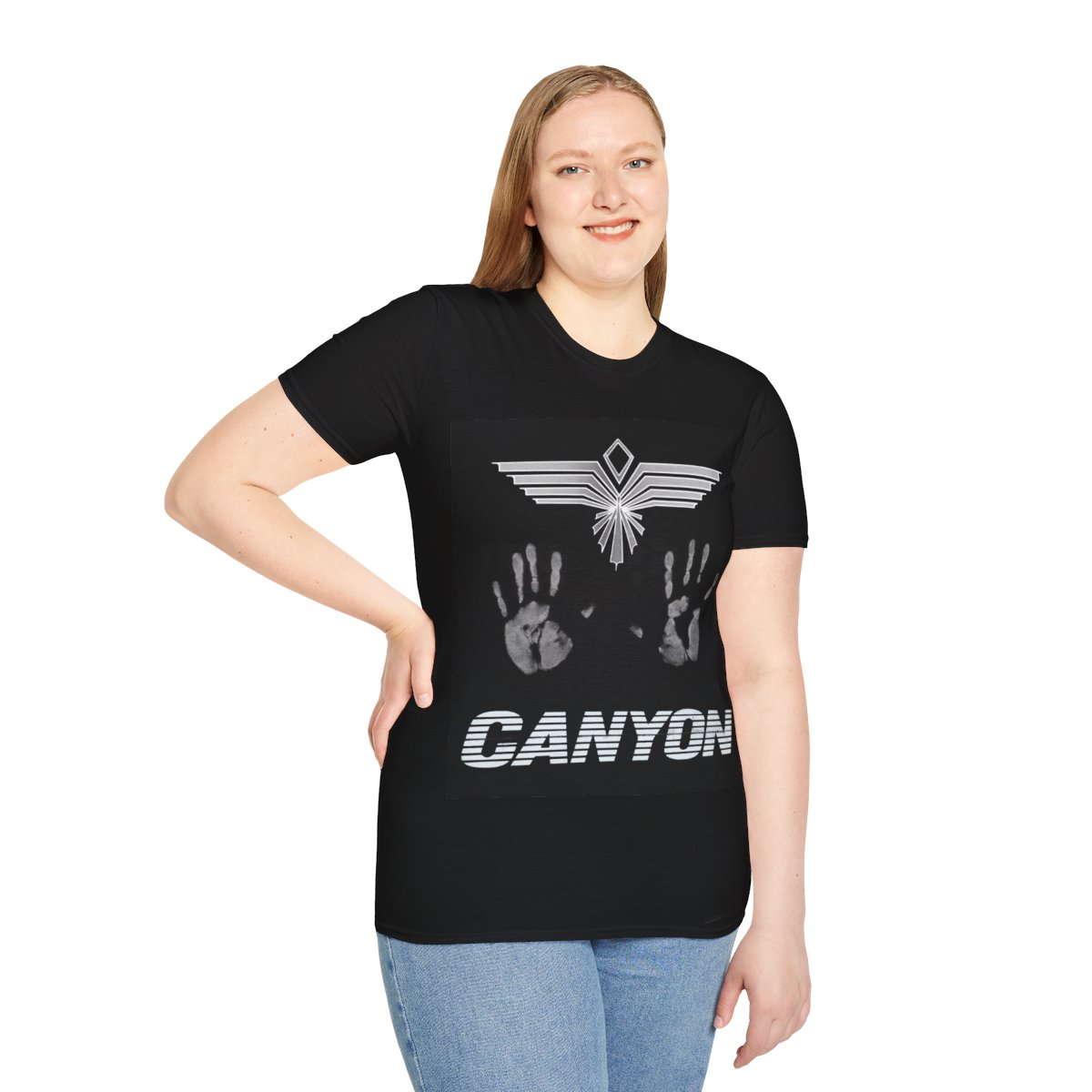 Copy of Unisex Canyon Surfboards Full Rainbow Inverse Softstyle T-Shirt - Image 5