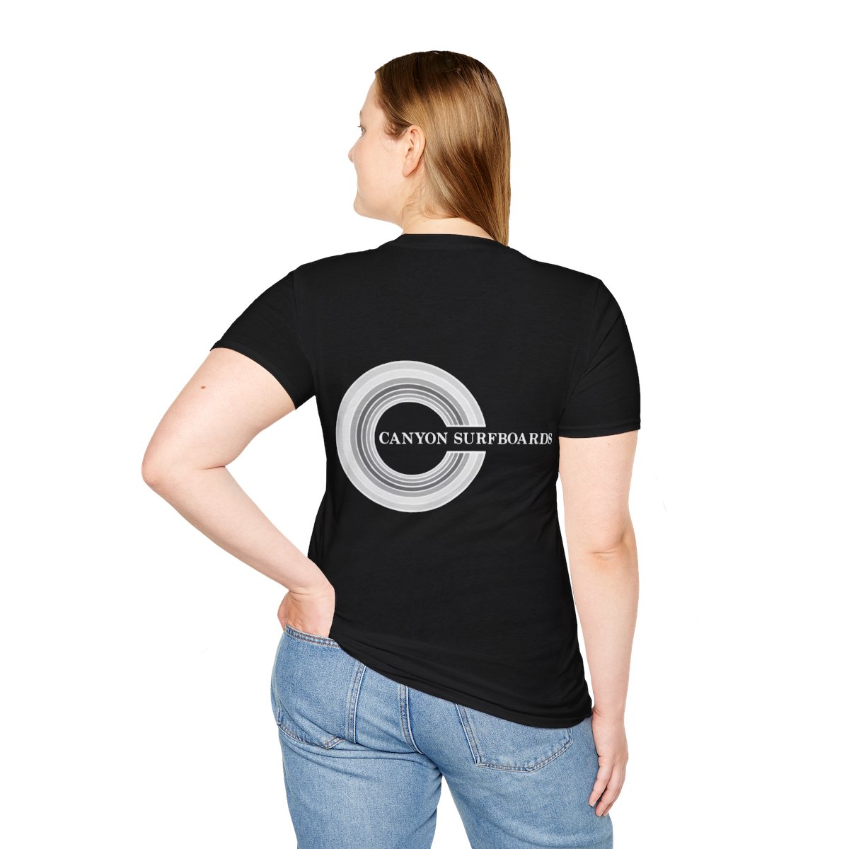 Copy of Unisex Canyon Surfboards Full Rainbow Inverse Softstyle T-Shirt - Image 6