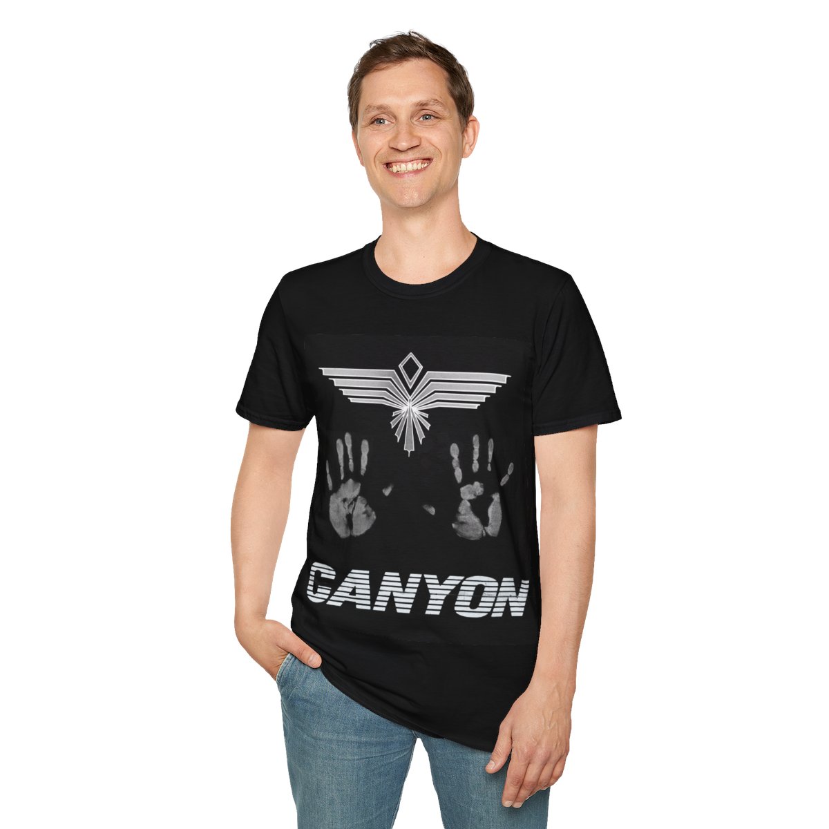 Copy of Unisex Canyon Surfboards Full Rainbow Inverse Softstyle T-Shirt - Image 7