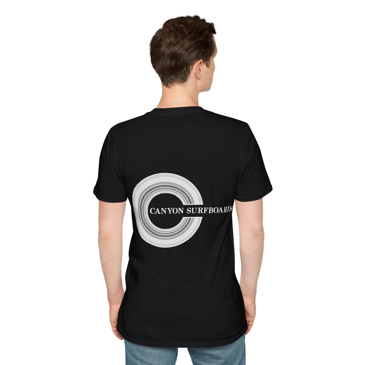 Copy of Unisex Canyon Surfboards Full Rainbow Inverse Softstyle T-Shirt - Image 8