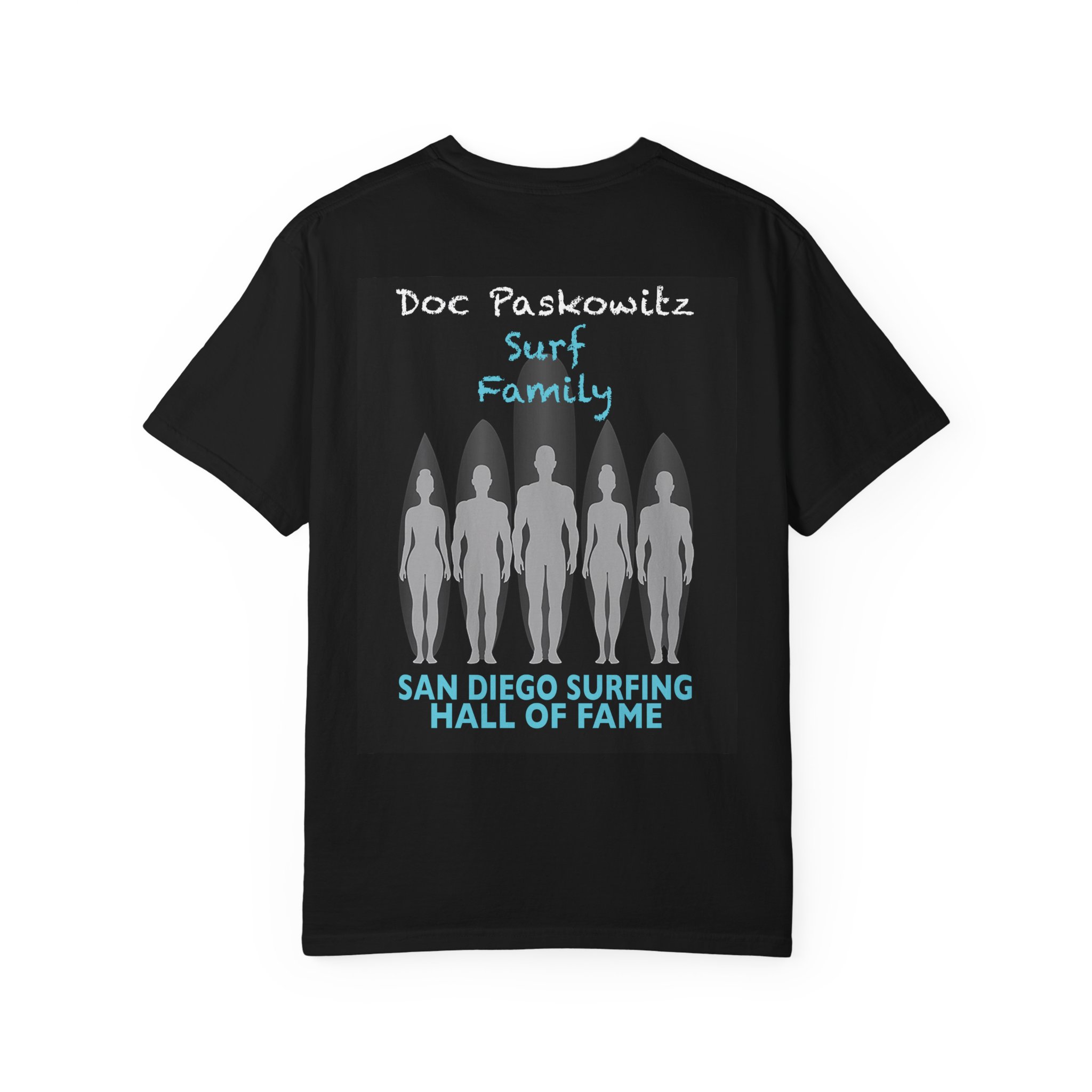 T-Shirt Doc Paskowitz San Diego Surfing Hall of Fame  - Surf Family Design - Image 2