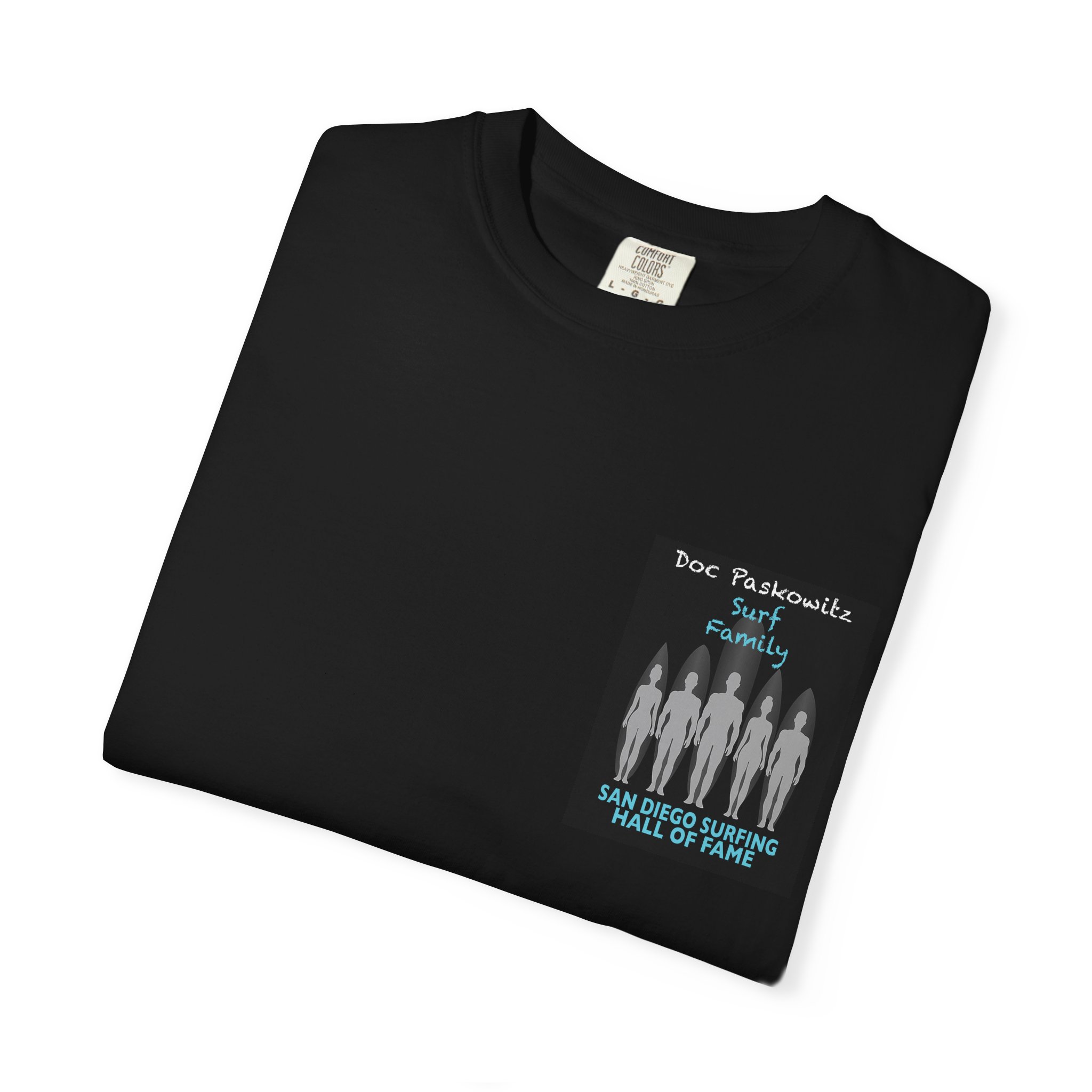 T-Shirt Doc Paskowitz San Diego Surfing Hall of Fame  - Surf Family Design - Image 3