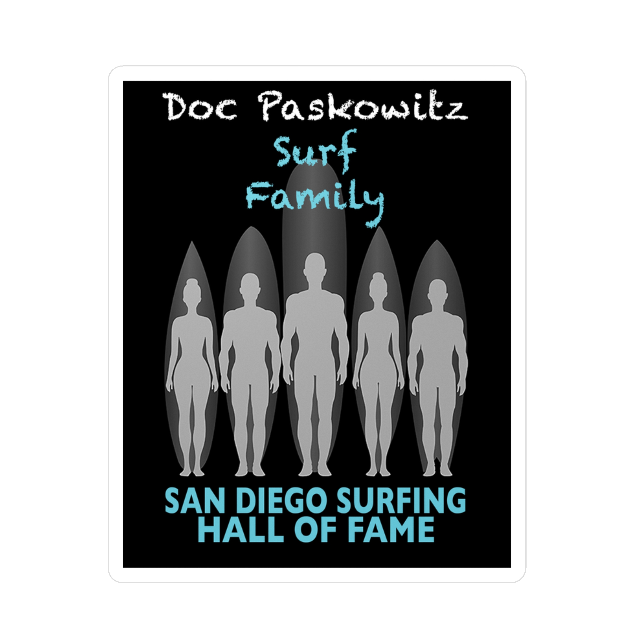 Decal Doc Paskowitz San Diego Surfing Hall of Fame - Surf Family Design