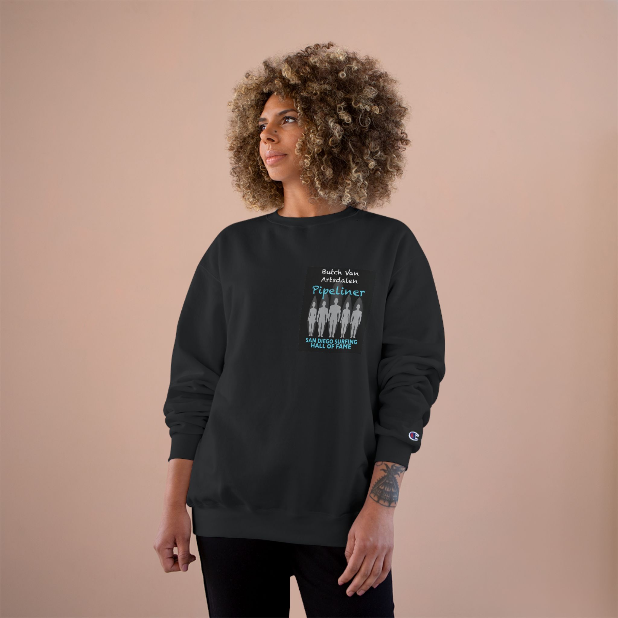 Champion Sweatshirt Butch Van Artsdalen San Diego Surfing Hall of Fame 0 Pipeliner Design - Image 4