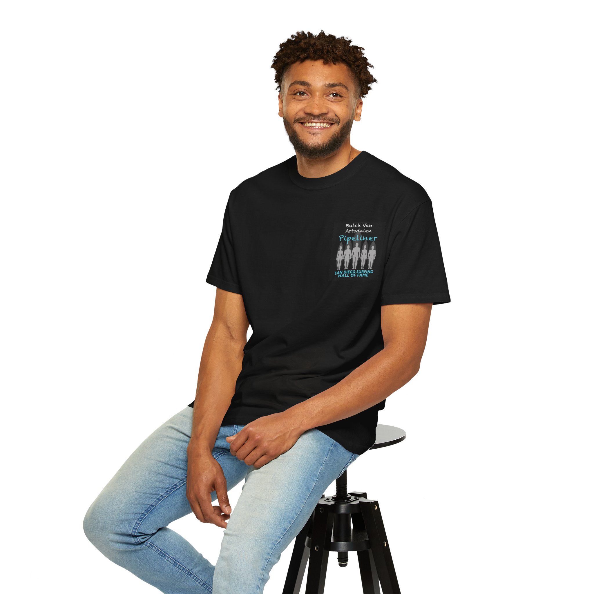 T-Shirt Butch Van Artsdalen San Diego Surfing Hall of Fame- Pipeliner Design - Image 6