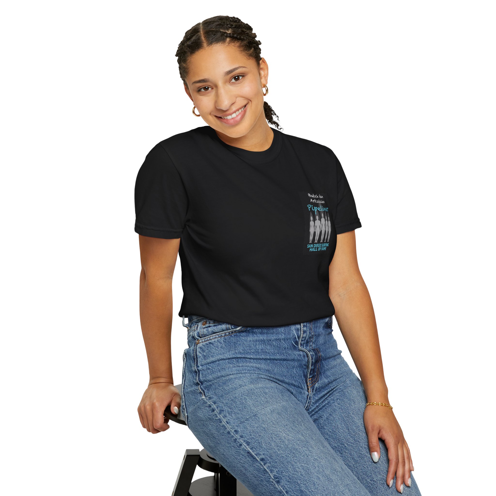 T-Shirt Butch Van Artsdalen San Diego Surfing Hall of Fame- Pipeliner Design - Image 5
